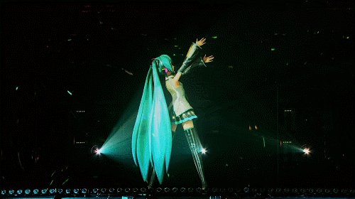 With the help of effects, Miku can "change" outfits without worries of wardrobe malfunction.